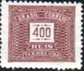 Selo Taxa Postal do Brasil de 1929 Cifra Horizontal 400