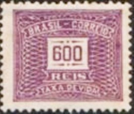 Selo Taxa Postal do Brasil de 1931 Taxa Devida 600