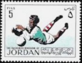 Selo postal da Jordânia de 1970 Soccer