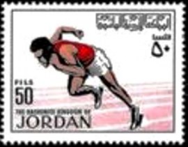 Selo postal da Jordânia de 1970 Runner