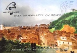Bloco postal do Brasil de 1989 Revolução Francesa