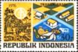 Selo postal da indonésia de 1976 World Human Settlements Day
