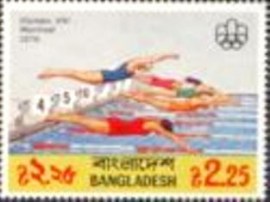 Selo postal de Bangladesh de 1976 Olympic Games