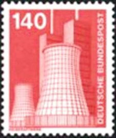 Selo postal da Alemanha de 1975 Power Station