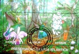 Bloco postal do Brasil de 1991 LUBRAPEX 91 MCC