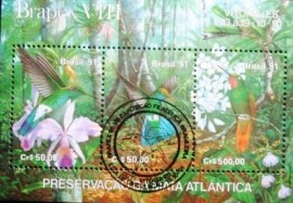 Bloco postal do Brasil de 1991 LUBRAPEX 91 MCC