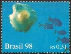 Selo postal do Brasil de 1998 Submarine Fish