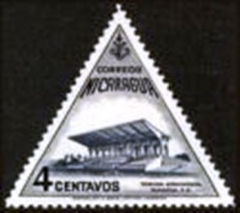 Selo postal da Nicarágua de 1947 Race stand