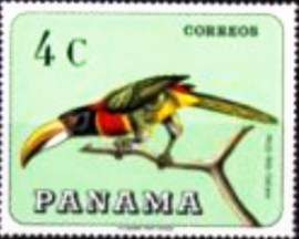 Selo postal do Panamá de 1967 Red-necked Aracari