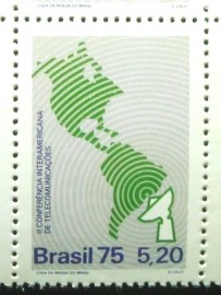 Selo postal Comemorativo do Brasil de 1975 - C 912 M