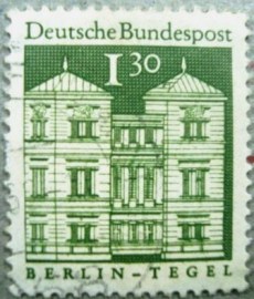 Selo postal da Alemanha de 1969 Tegel castle