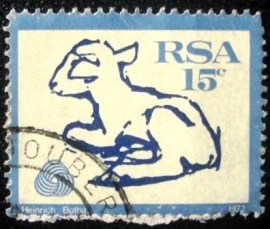 Selo postal da África do Sul de 1972 Lamb