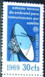 Selo Postal Comemorativo do Brasil de 1969 - C 627 N
