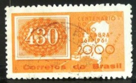 Selo postal do Brasil de 1961 Olho-de-gato 20 - C 467 U