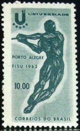 Selo postal do Brasil de 1963 Jogos Universitários 63 - C 496 U