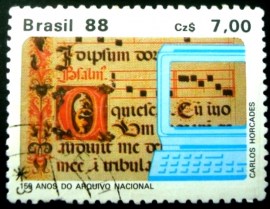 Selo postal COMEMORATIVO do Brasil de 1988 - C 1576 U