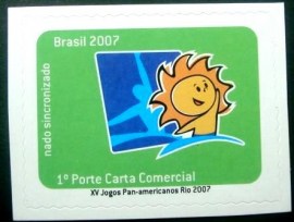 Selo postal do Brasil de 2007 Nado Sincronizado