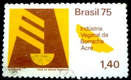 Selo postal Comemorativo do Brasil de 1975 - C 874 U