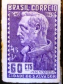 Selo postal comemorativo do Brasil de 1949 - C 245 M