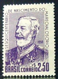 Selo postal do Brasil de 1958 Marechal Osório