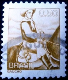 Selo postal Regular emitido no Brasil em 1979 - 587 U