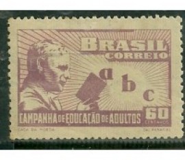 Selo postal comemorativo emitido no  Brasil em 1949 - C 242 N