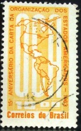 Selo postal do Brasil de 1963 Carta OEA - C 490 U