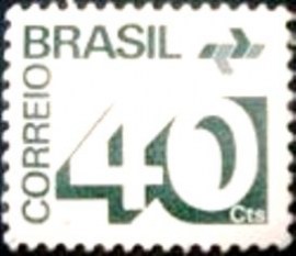 Selo postal Regular emitido no Brasil em 1973  544 M