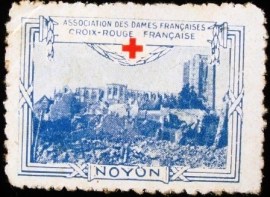 Selo postal Cinderela da França de 1914 Noyon