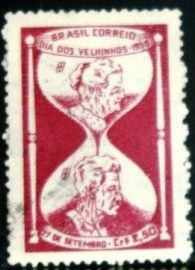 Selo postal do Brasil de 1958 Dia dos Velhinhos - C 423 U