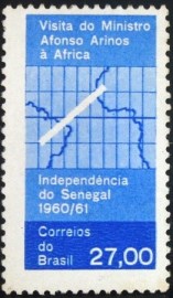 Selo postal Comemorativo do Brasil de 1961 - C 461 N