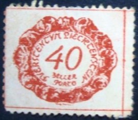 Selo postal de Liechtenstein de 1920 Figues 40