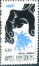 Selo postal do Brasil de 1972 Artes Plásticas