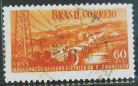 Selo postal comemorativo do Brasil de 1955 - C 356 U