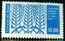 Selo postal do Brasil de 1963 Campanha Contra Fome