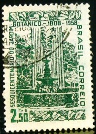 Selo postal do Brasil de 1958 Jardim Botânico - C 412 MCC