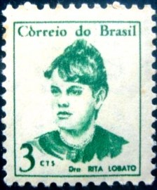Selo postal do Brasil de 1967 Dra. Rita Lobato - 0528 M