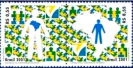 Se-tenant postal do Brasil de 2001 Comunidade Solidária