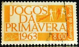 Selo postal do Brasil de 1963 Jogos da Primavera 63 - C 500 U