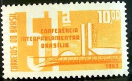 Selo postal do Brasil de 1962 Conferência Interparlamentar