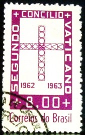Selo postal do Brasil de 1963 2º Concílio Vaticano - C 486 NiD