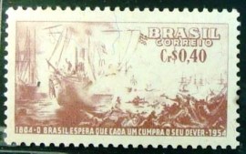 Selo postal de 1954 Almirante Barroso