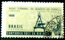 Selo postal do Brasil de 1966 Terminal de Tubarão - C 546 M1D