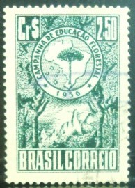 Selo postal comemorativo do Brasil de 1956 - C  382 U