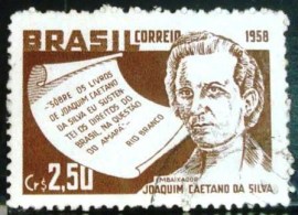 Selo postal do Brasil de 1958 Joaquim Caetano e Silva - C 420 U