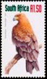 Selo postal da África do Sul de 2000 Tawny Eagle
