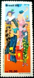 Selo postal COMEMORATIVO do Brasil de 1988 - C 1618 M