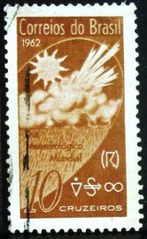 Selo postal do Brasil de 1962 Dia do Meteorológico - C 469 U