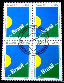 Quadra de selos postais do Brasil de 1997 5º Centenário