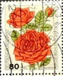 Selo postal da Alemanha de 1982 Garden Roses